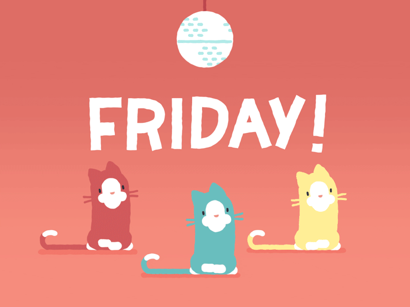 These three cats know how to throw a Friday party.