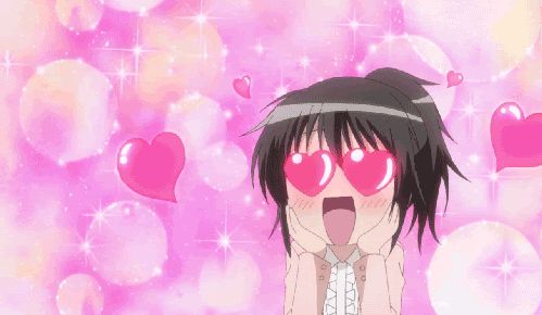 Featured image of post Heart Eyes Gif Anime Big emoji smiles and looks with loving eyes