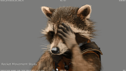 Animated GIF images of the Rocket Raccoon.
