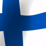 Macha flagą Finlandii GIFy