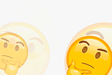 Pensando emoji GIFs. 60 imágenes animadas gratis