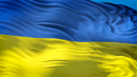 GIFs mit wehender Flagge der Ukraine