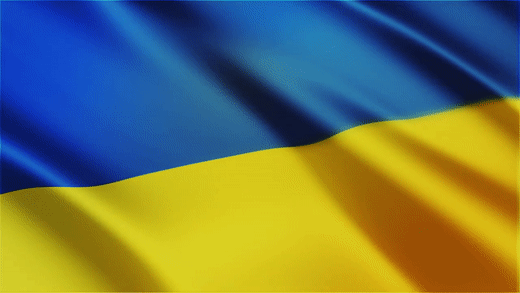 GIFs mit wehender Flagge der Ukraine