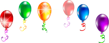 Гифки воздушных шариков на день рождения, для праздника. 60 штук