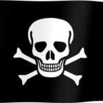 海賊旗GIF、海賊の旗がなびくGIF