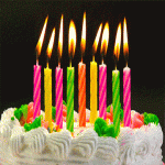 Animované GIF obrázky narozeninových dortů - 115 dortů pro narozeniny